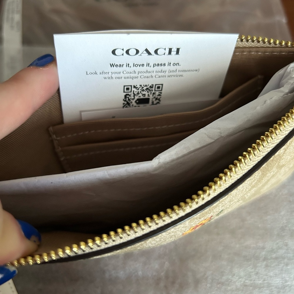Coach Corner Zip Wristlet